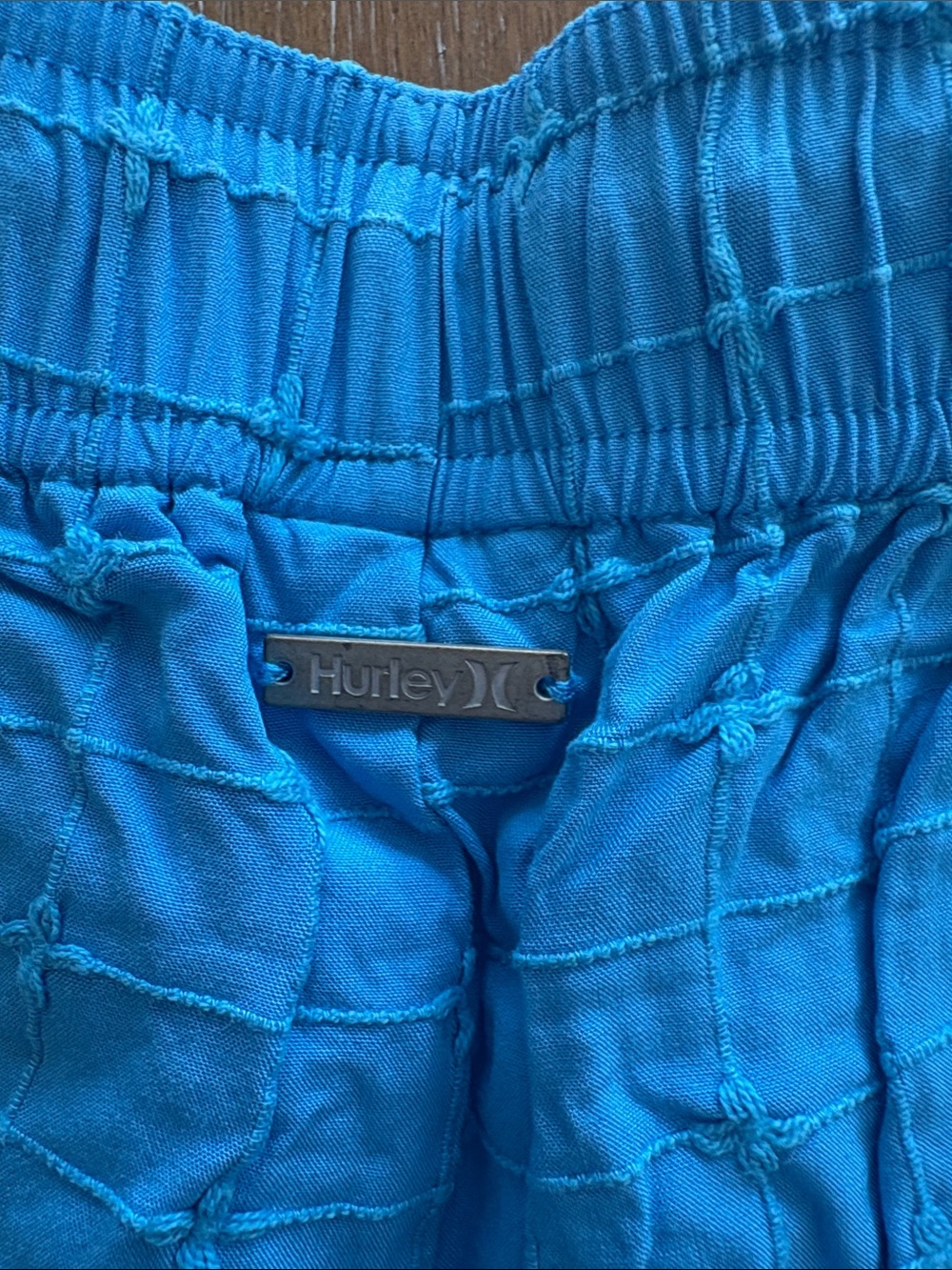 Hurley Turquoise Ruffle-Hem Shorts - Picture 3 of 4